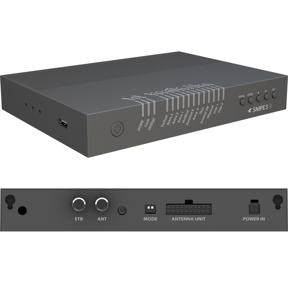 Selfsat Snipe 3 R Single, GPS Auto Skew Sat System, Black Line