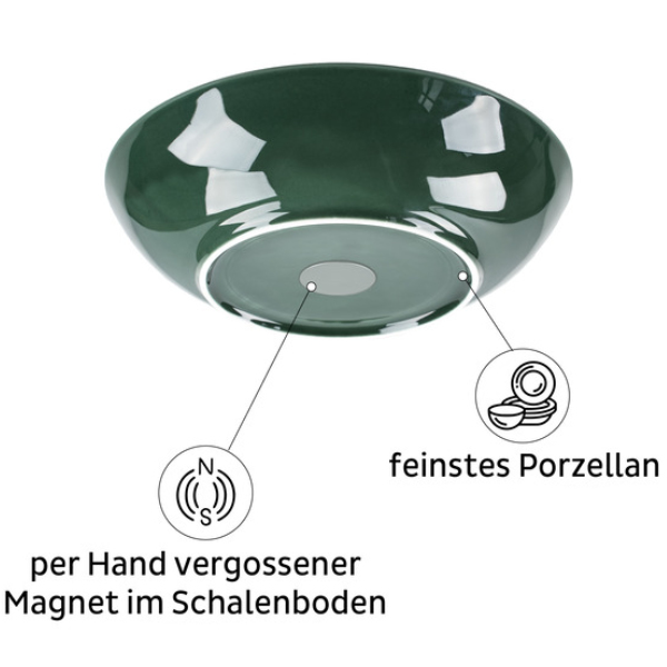 Silwy Porzellan Magnet-Food-Bowl klein, waldgrün