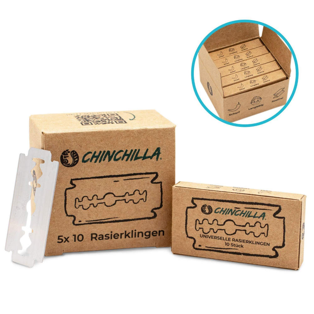 Chinchilla Ersatz-Klingen für Rasierhobel