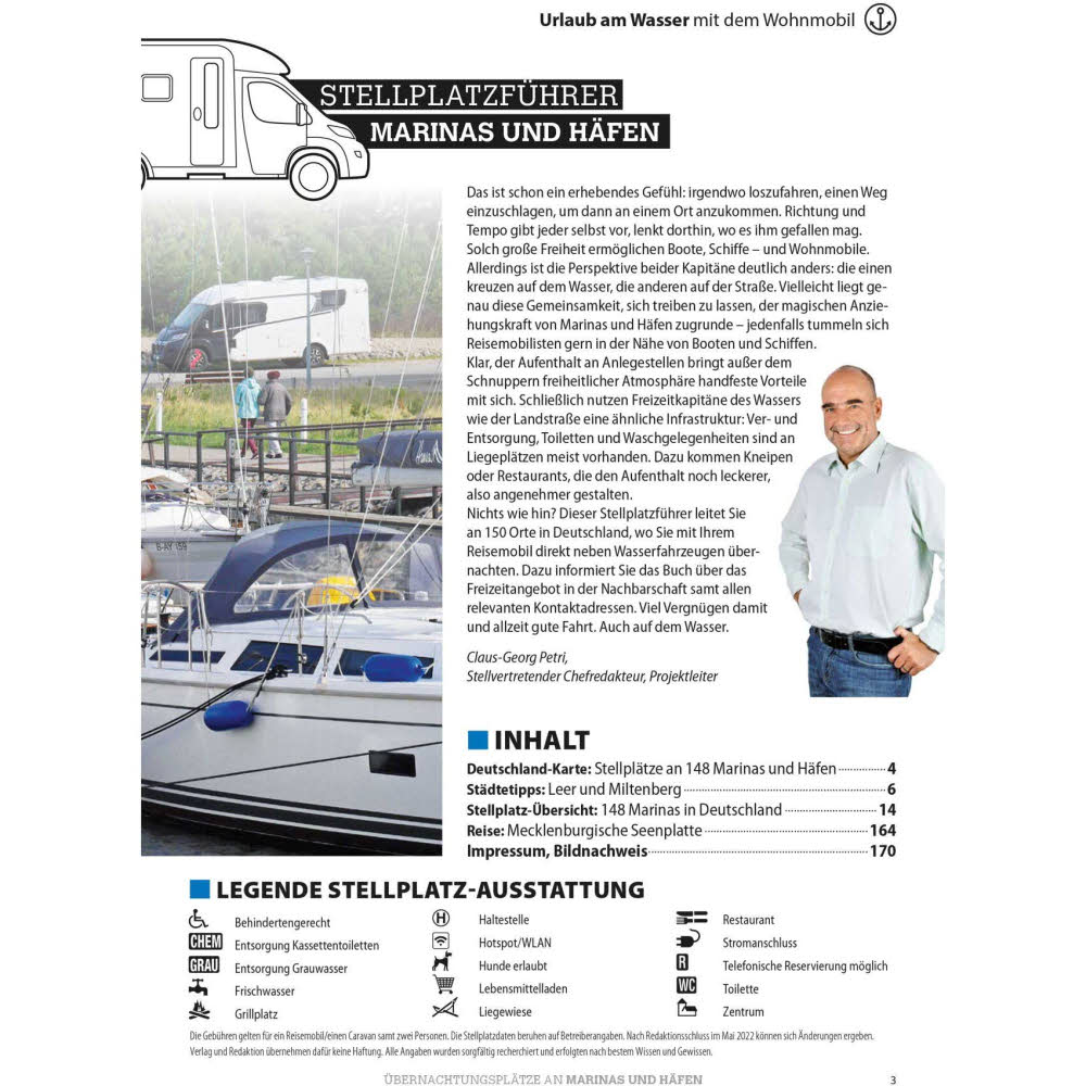 Stellplatzführer Marinas & Häfen  Maritimes Flair direkt am Wohnmobil