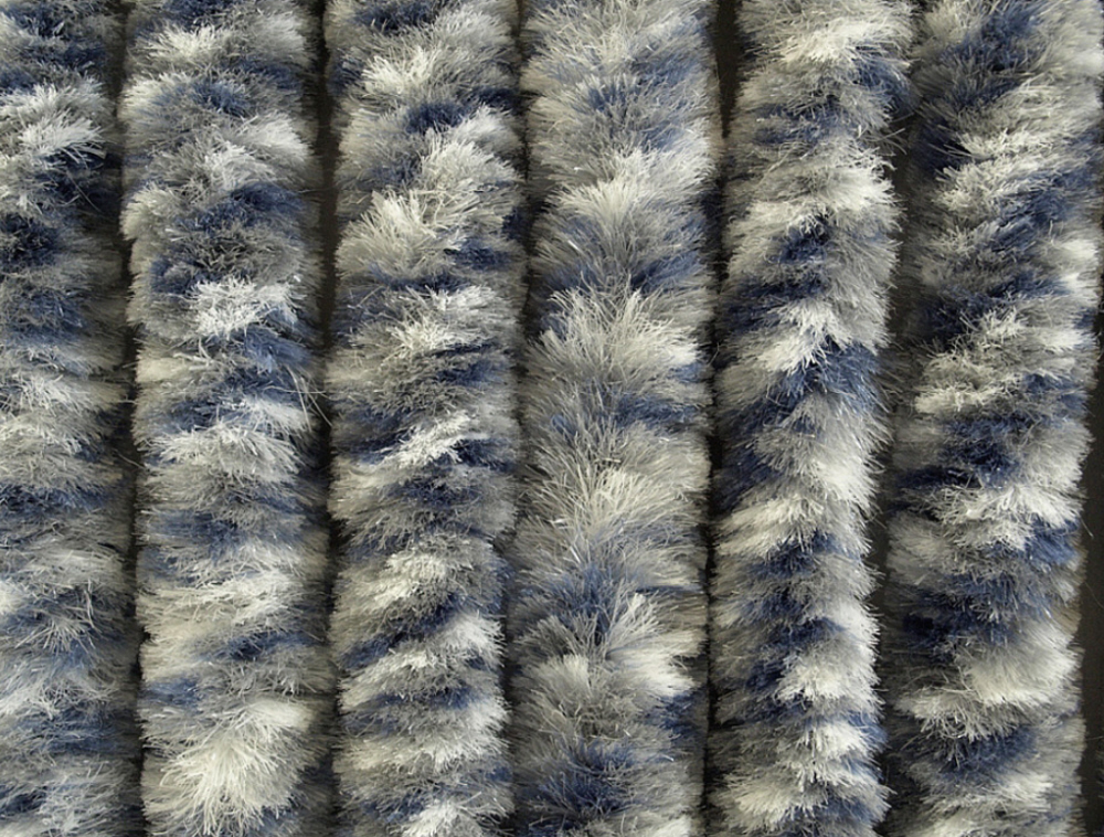 Arisol Superflausch Türvorhang weiß/grau/blau 56 x 205 cm