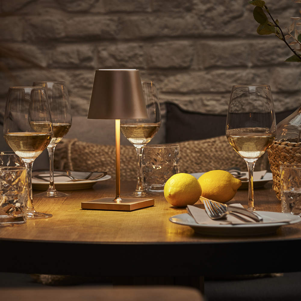 Sigor Akku-Tischleuchte Nuindie Mini 250 mm, bronze