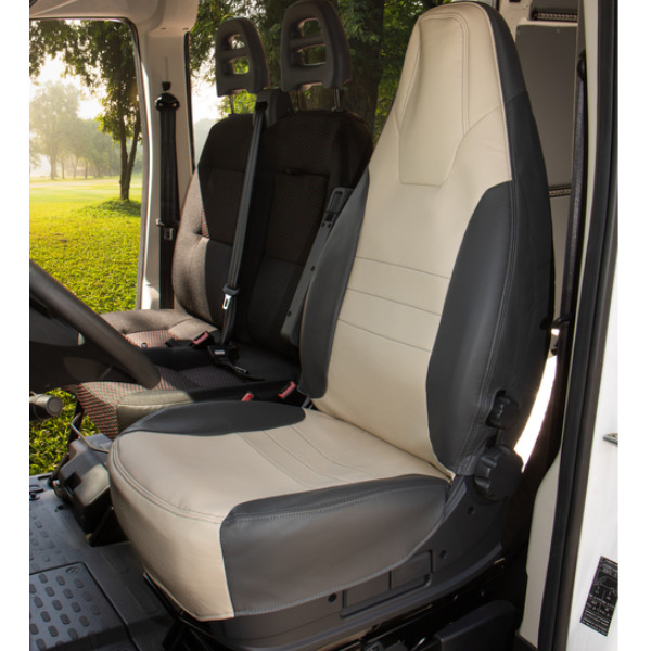 Carbest Schonbezug für Fiat Ducato ab Baujahr 2014, grau/beige