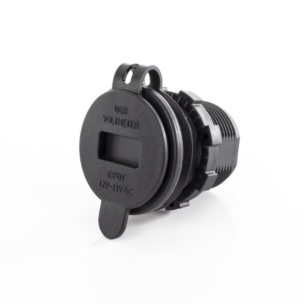Carbest LED Voltmeter m. integrierter USB Ladesteckdose 12 V/24 V