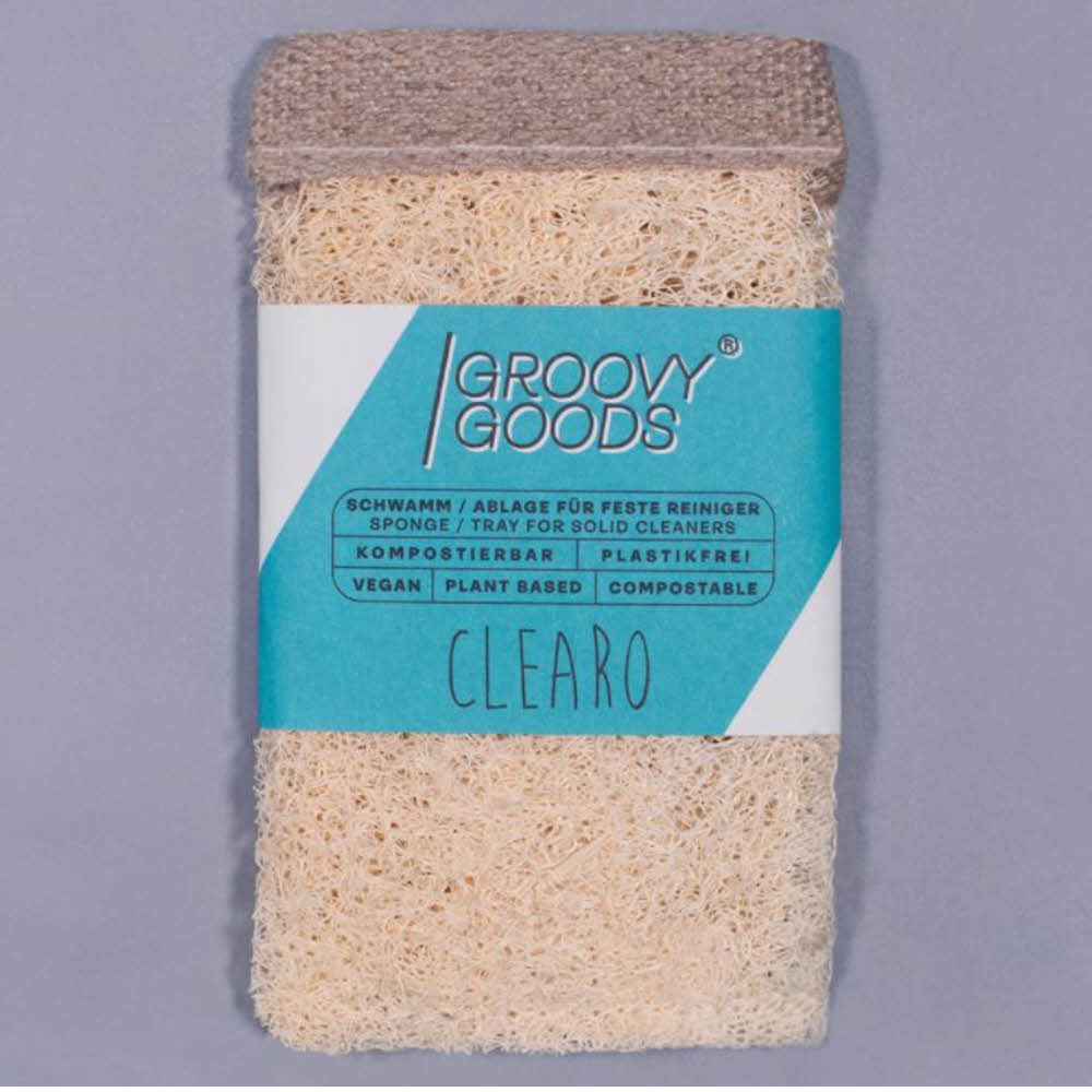 Groovy Goods Clearo-Luffa 2in1, Schwamm/Ablage für feste Reiniger