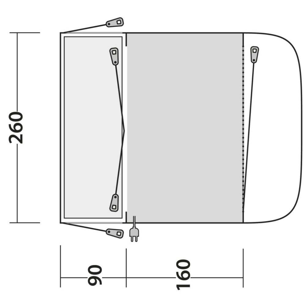 Outwell Busvorzelt Newburg 160