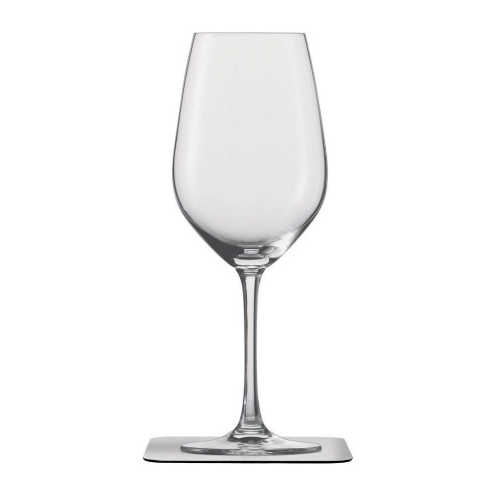 Silwy Wein-Kristallglas mit Magnet 250 ml, 2er-Set mit Untersetzer
