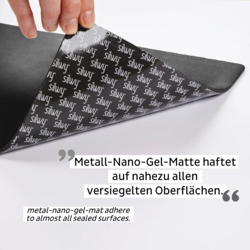 Silwy Metall-Nano-Gel-Matte für Magnetgläser, schwarz
