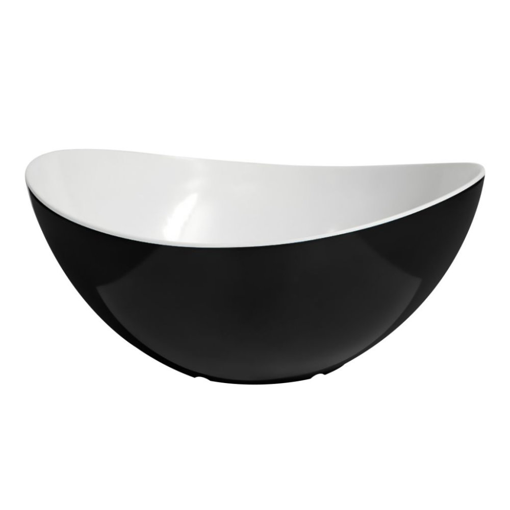 Gimex Salatschüssel Solid Line, schwarz/weiß