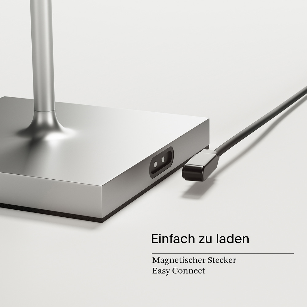 Sigor Akku-Tischleuchte Nuindie Mini 250 mm, silber