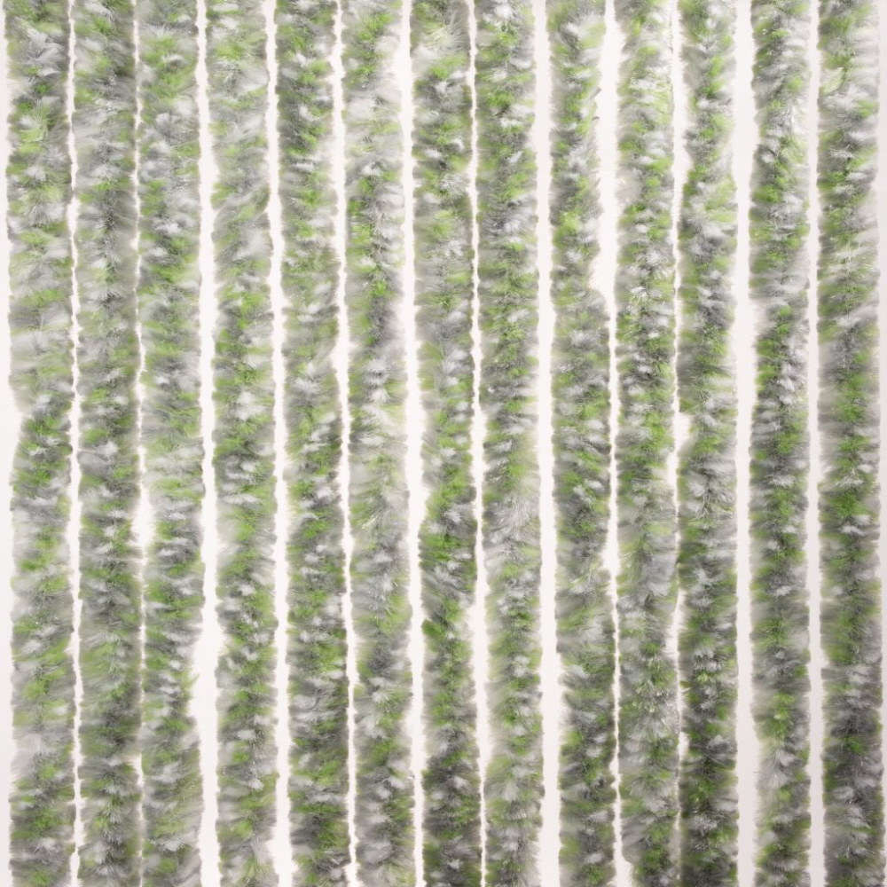 Brunner Flauschvorhang grau/weiß/grün 56 x 205 cm