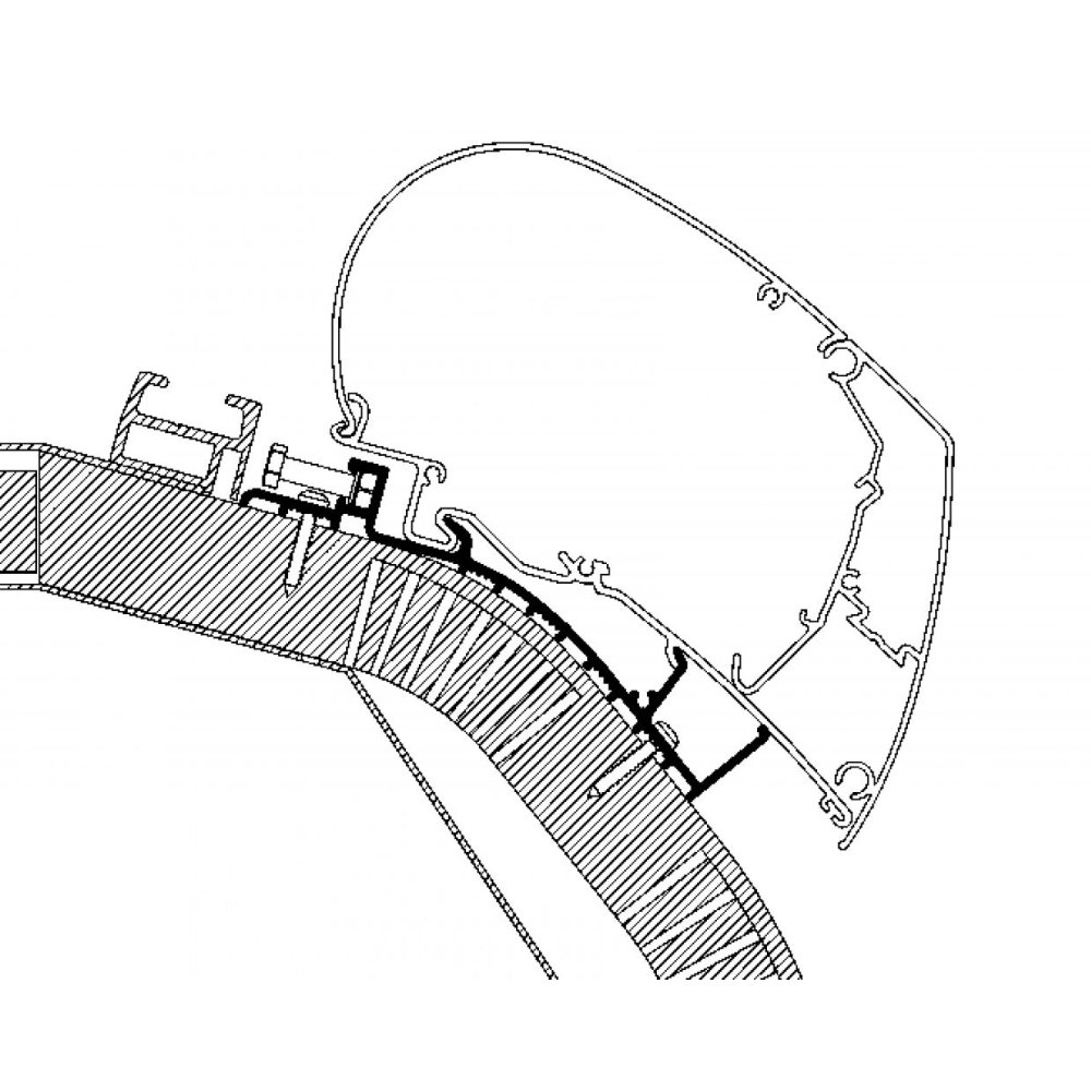 Thule Dachadapter für Carthago Chic ab 2015, Omnistor Serie 6 und 9, Länge 4,5 m
