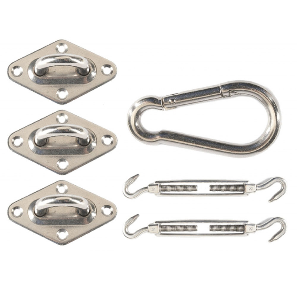 Travellife Befestigungskit für dreieckiges Schattentuch, silber