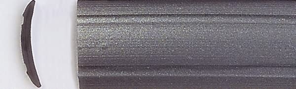 Leistenfüller uni silber 12 mm breit