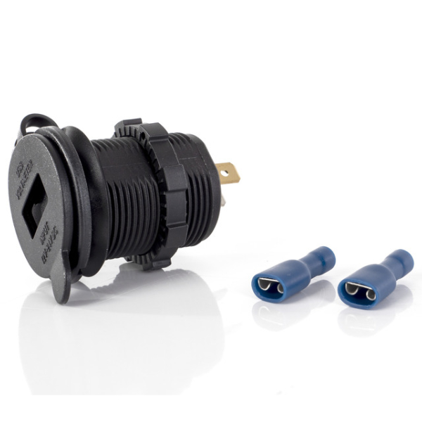 Carbest LED Voltmeter m. integrierter USB Ladesteckdose 12 V/24 V