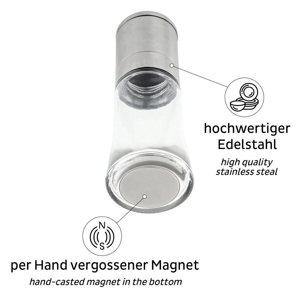Silwy Magnet-Gewürzmühlen, 2 Stück