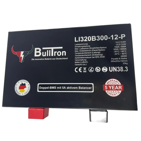 BullTron LiFePO4 Batterie Untersitz Polar 320 Ah - Made in Germany