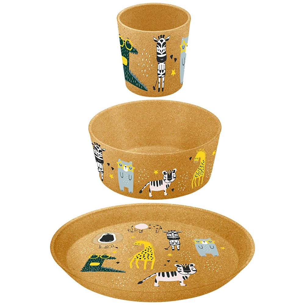 Koziol Kindergeschirr Connect Zoo, 3-teilig
