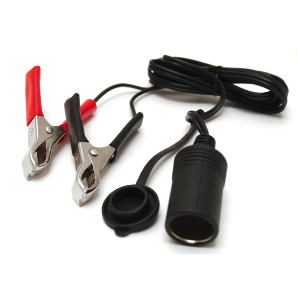 Carbest Batterieklemmen 12V/24V mit Zigarettenanzünderdose