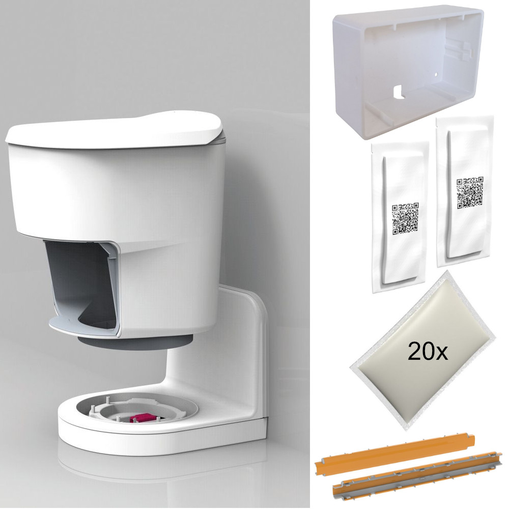 Clesana Toilette C1 mit L-Adapter - Komplettset