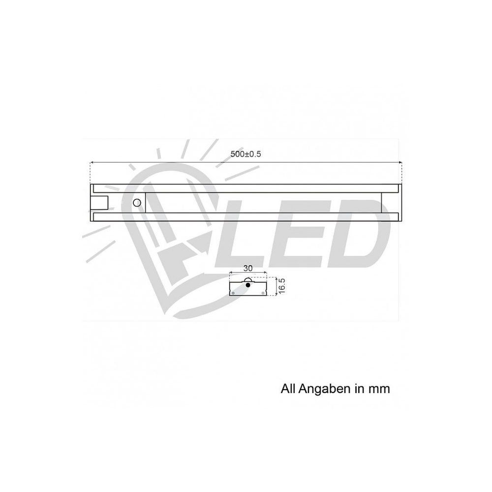 David LED Lichtleiste 50 cm mit Magnethalterung u. Bewegungsmelder- 12 V / 230 V