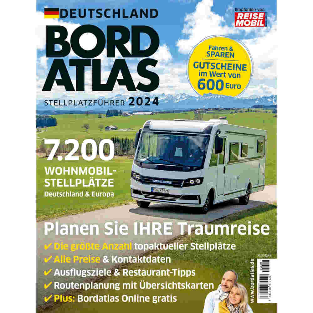 Reisemobil Bordatlas Stellplatzführer 2024 - Deutschland und Europa