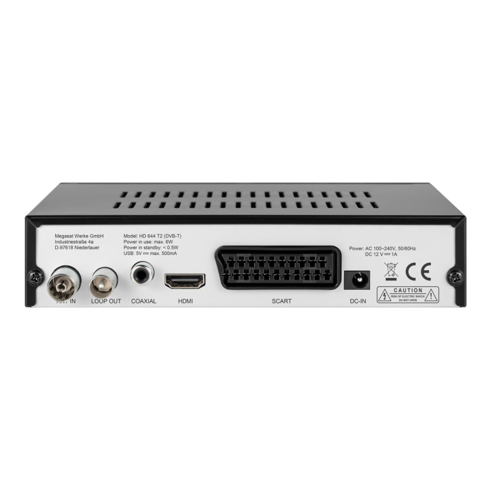 Megasat DVB-T-Receiver HD 644 T2, 12 / 230 Volt