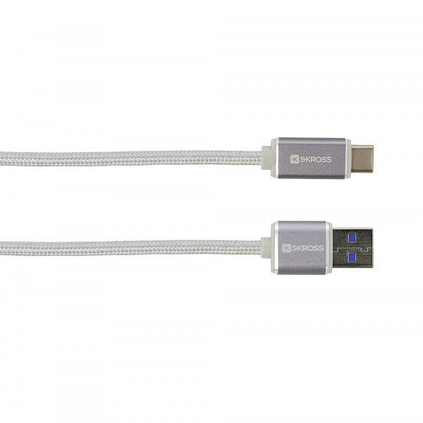 Skross Ladekabel USB zu USB Typ-C Steel Line