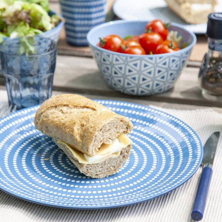 bo-camp Geschirrset Mix and Match Blue Ocean 16-tlg.