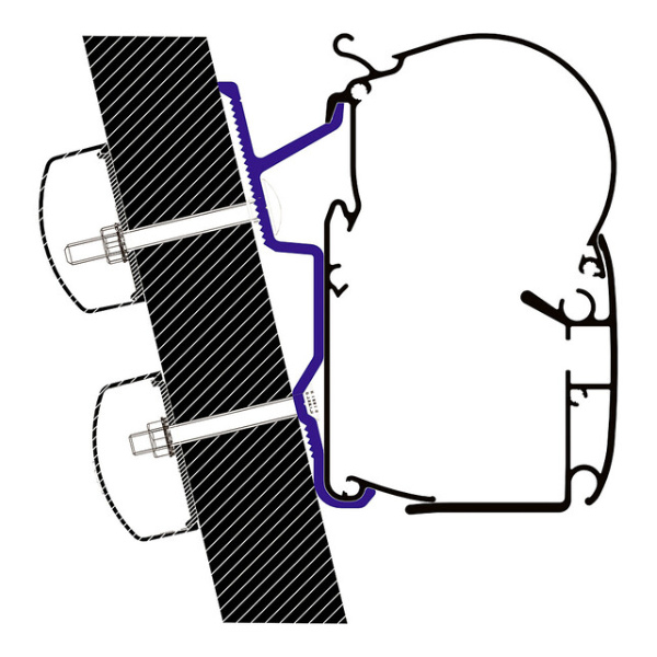 Dometic Markisenadapter PerfectWall f. Ducato und Sprinter H3