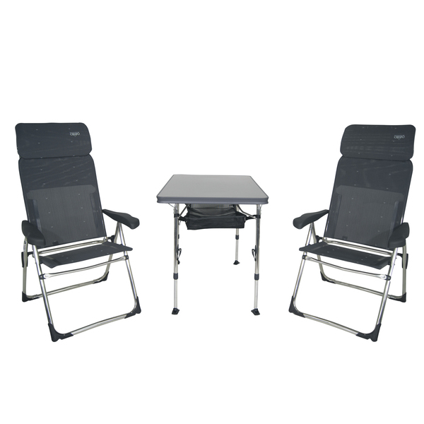 Crespo Stuhlset AL/213-CT-40 2 x Klappstuhl + Tisch + Netz