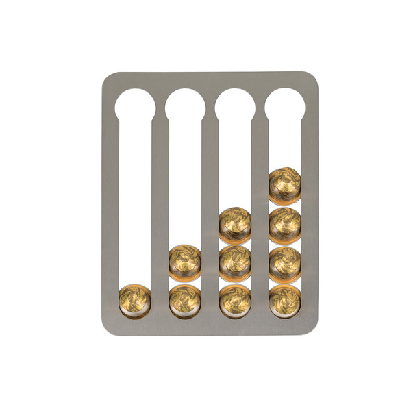 Fawo Kaffeekapsel-Halter Farbe silber gebürstet