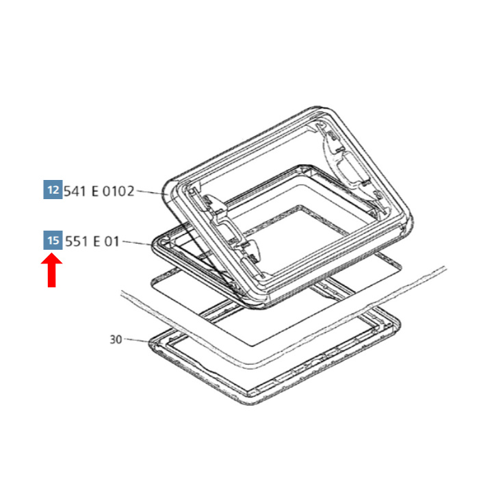 Dometic Heki 1 Grundrahmen ohne Anbauteile