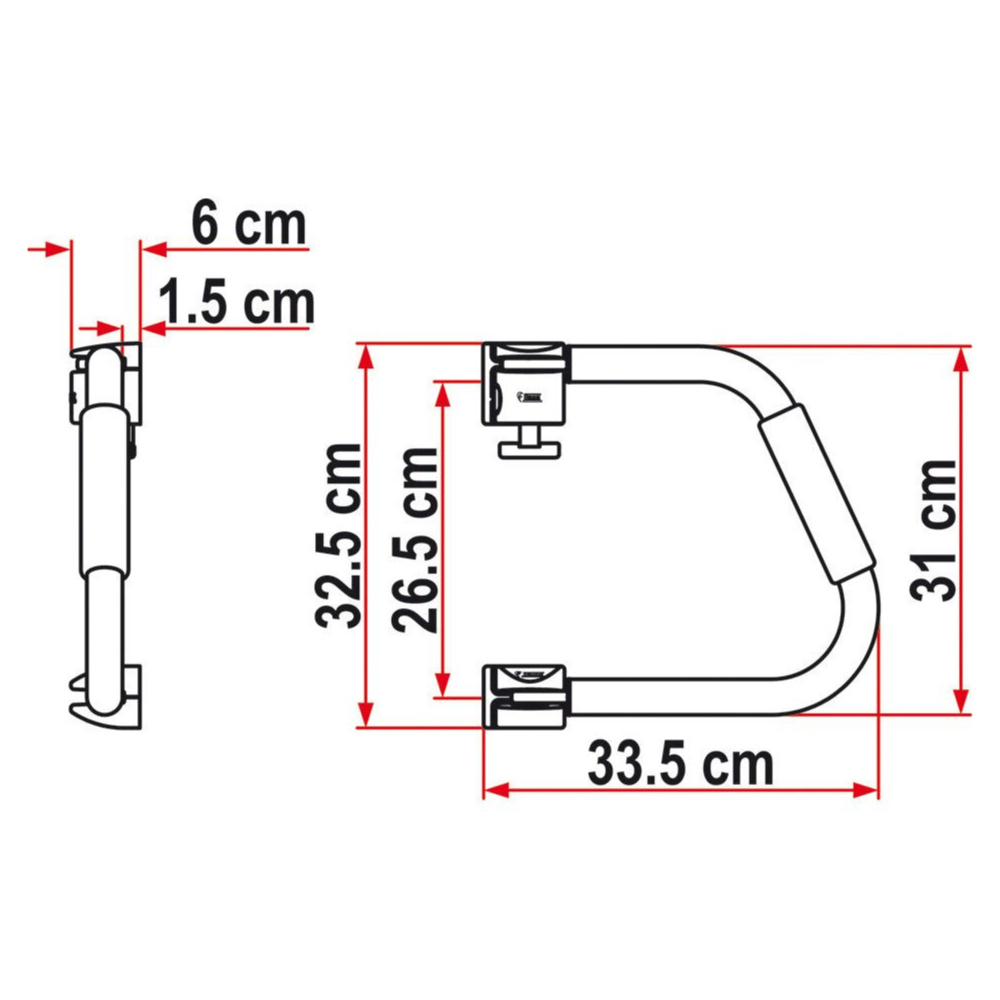 Fiamma Einstiegbügel Security Höhe 31 cm