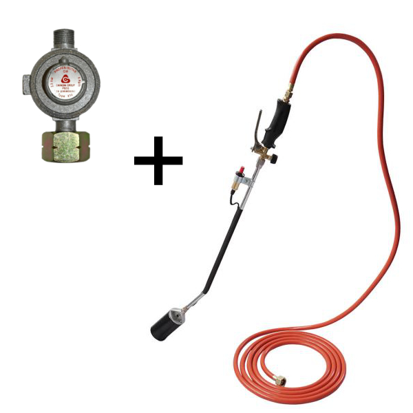 Profi Abflammgerät mit Piezozündung inkl. Regler - Komplettset