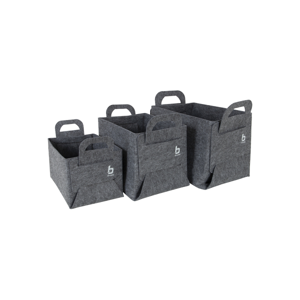 Bo-Camp Korb Set Filz Barnsbury 3 Stück  Farbe grau
