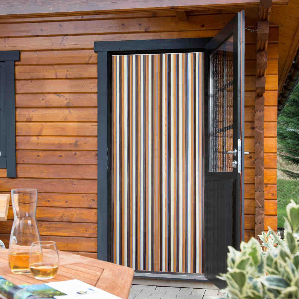 CONACORD Streifenvorhang, 90 x 200 cm braun-beige