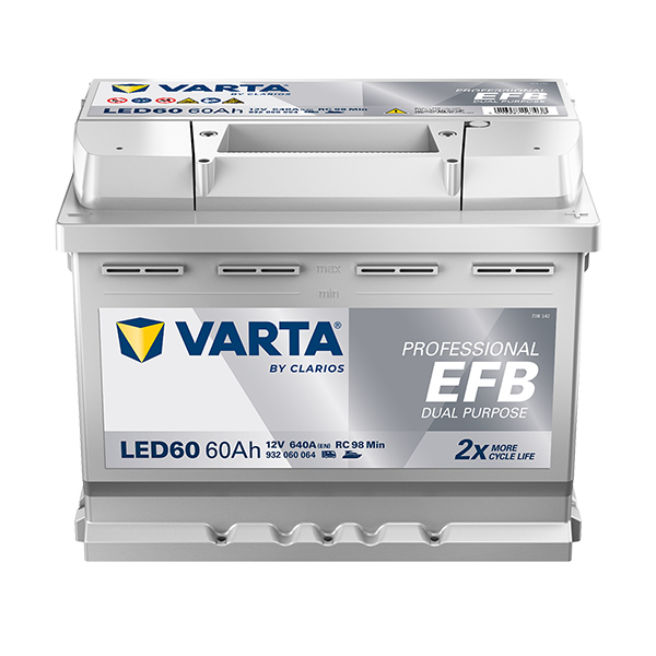 VARTA Batterie Professional Deep Cycle, LED 60