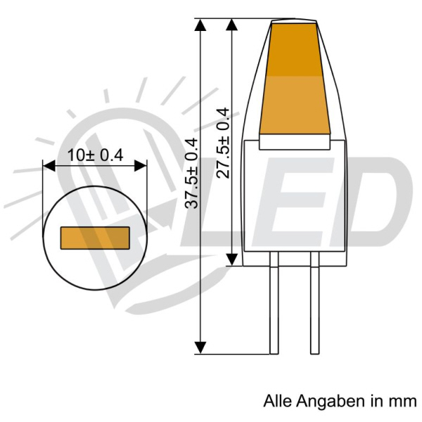David COB Stiftsockellampe G4 - 12 Volt, 150 Lumen