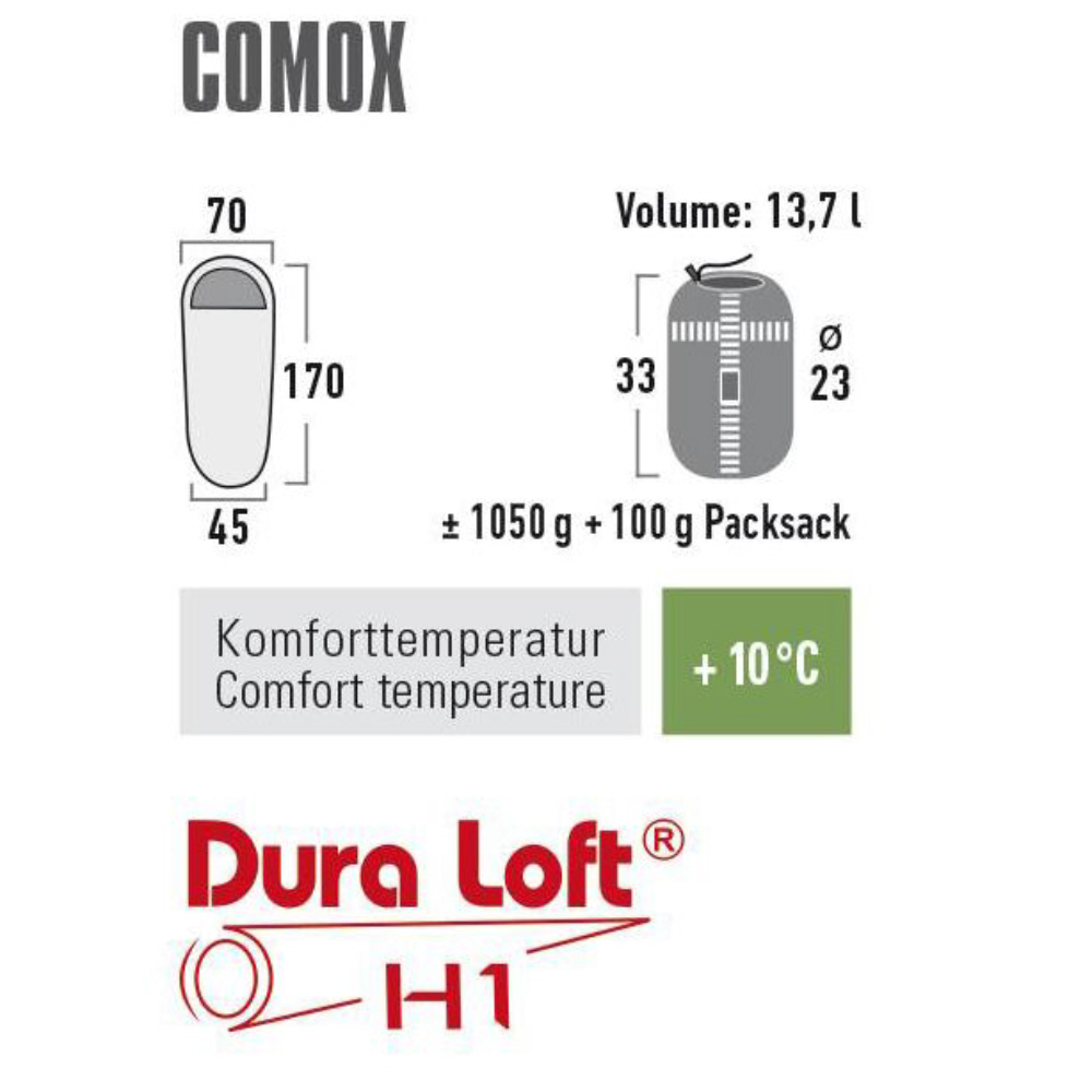 High Peak Kinderschlafsack Comox 170 x 70 cm