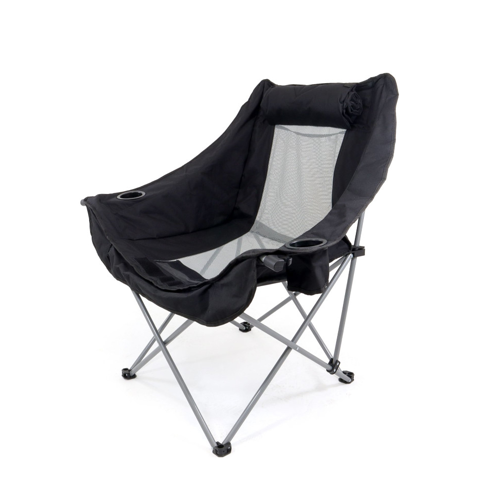 BasicNature Travelchair Relax Pro single schwarz