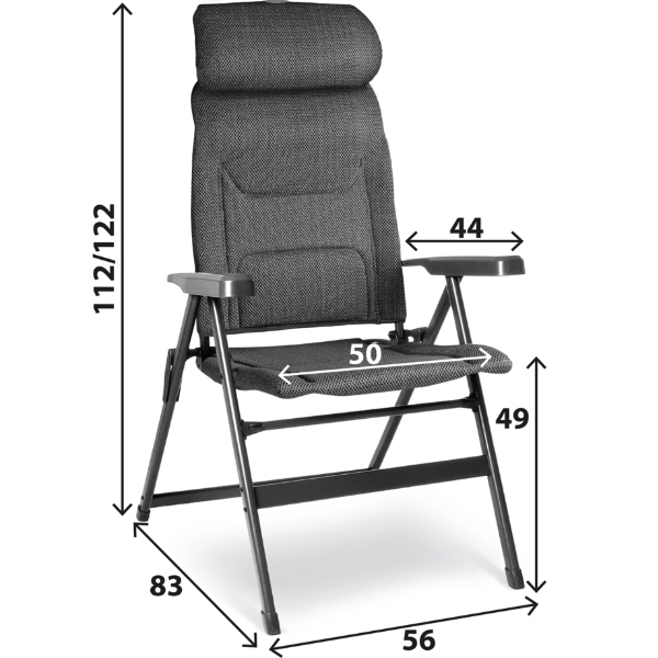 Brunner Campingstuhl ARAVEL VITACHIC H2L M S&P