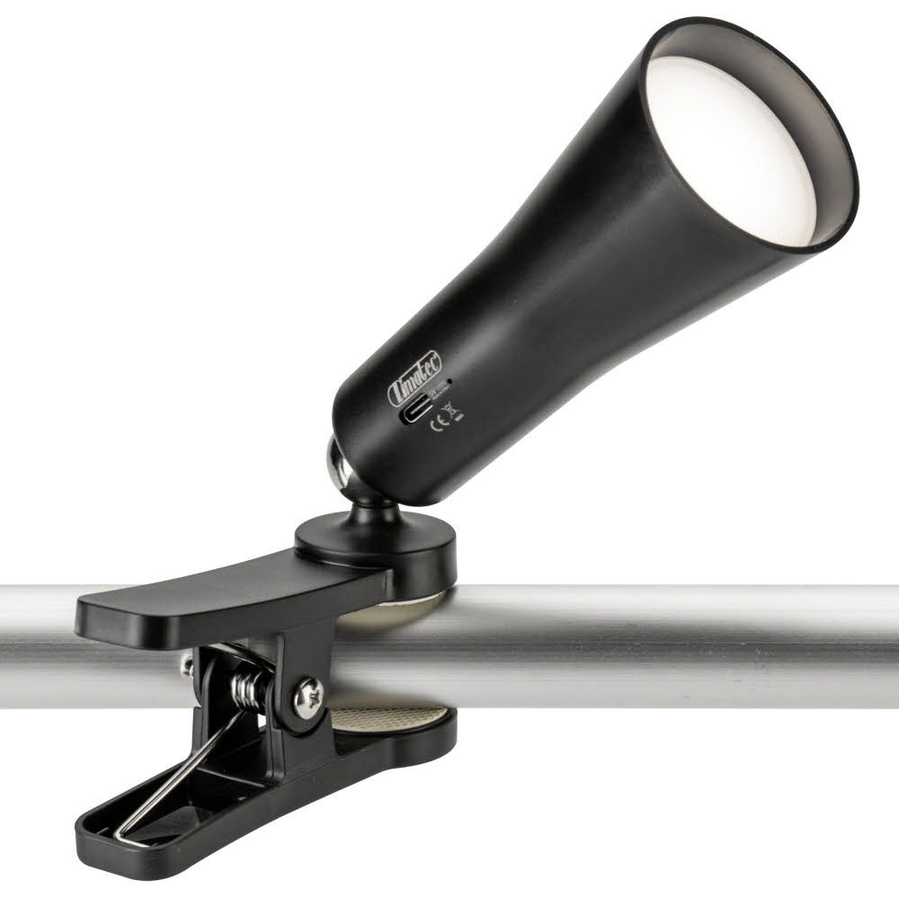 Dimatec Taschen-/Stehlampe mit Lithiumakku, USB-Aufladung schwarz