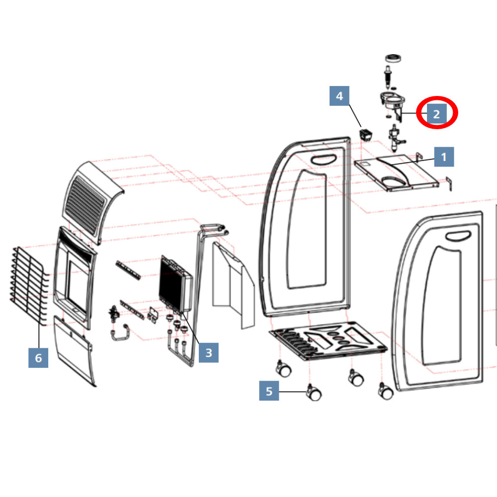 Bluecraft Bedienteilplatte Gas für Infrarotofen BC 4200 Turbo