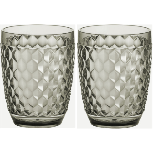 Brunner Wasserglas Coralux Forest grün 350 ml, 2er Set