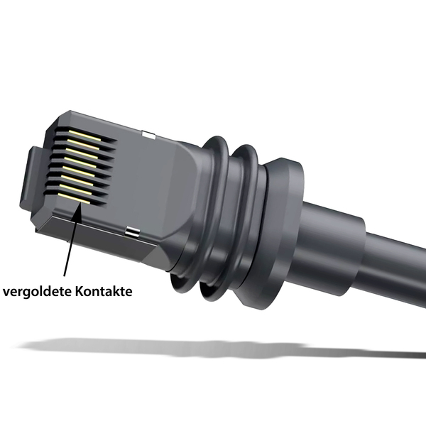 Starlink Netzwerkkabel mit Anschlussabdichtung grau