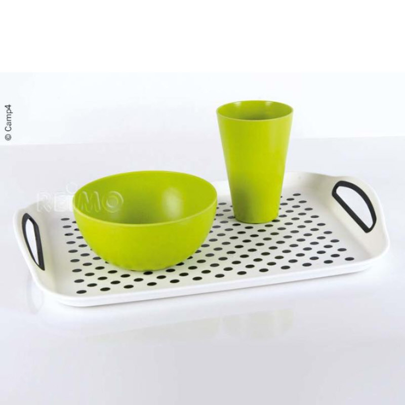 Camp4 Geschirrtrockner faltbar mit Abtropfschale, schwarz/weiß