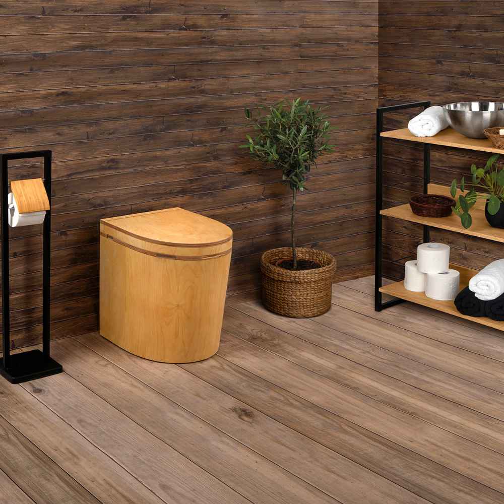 TROBOLO TinyBloem Trenntoilette natur mit integriertem Abluftsystem