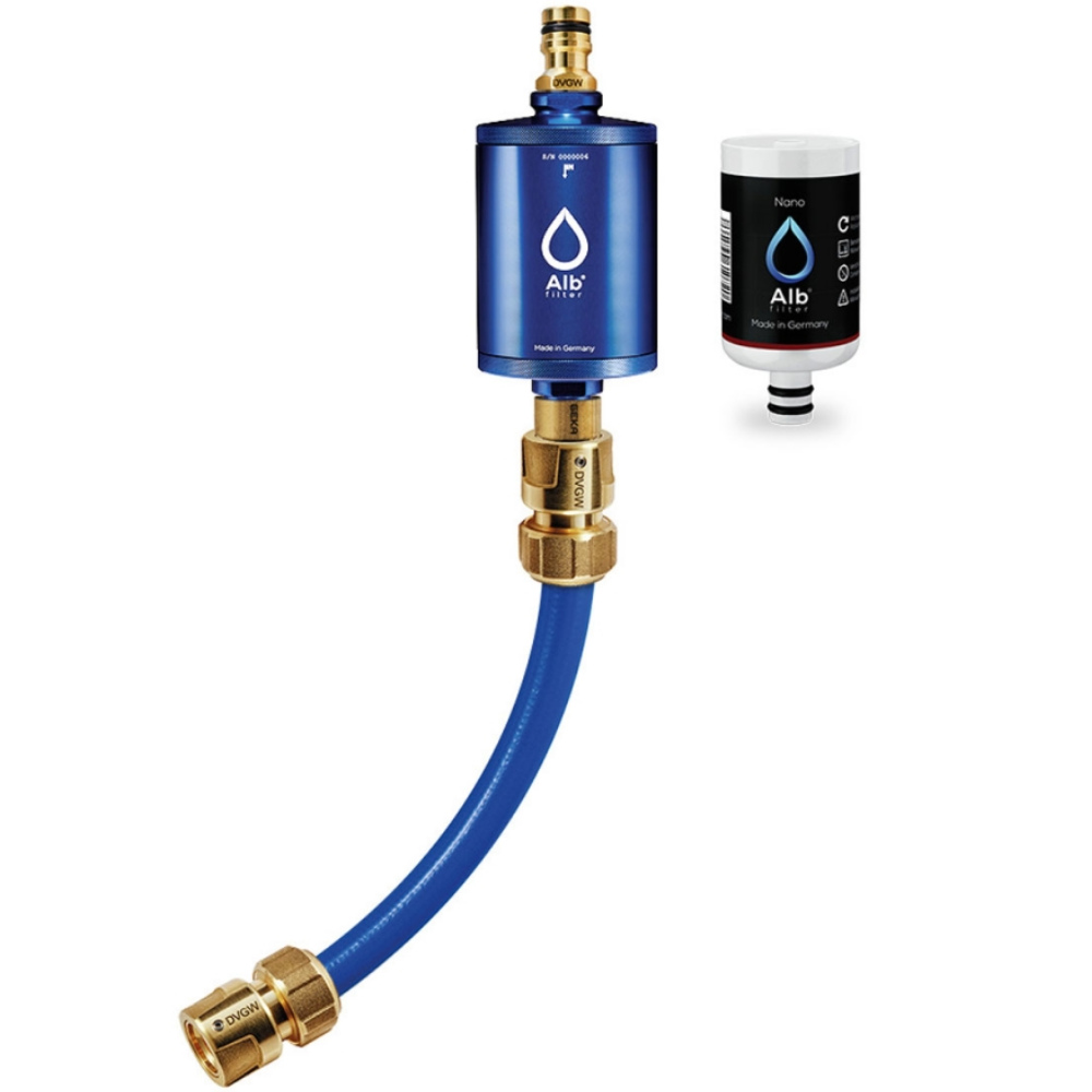 Alb Filter Mobil Nano Trinkwasserfilter mit Geka-Anschluss, blau