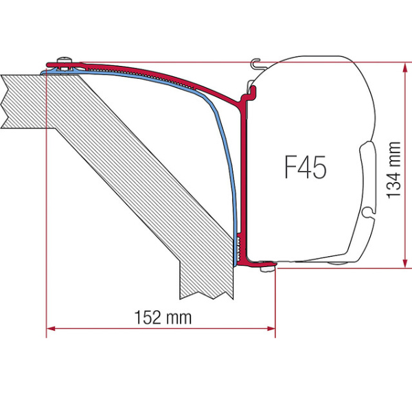 Fiamma Adapterkit f. F45 S / F45 L Laika  Rexosline Ecovip / Kreos 09